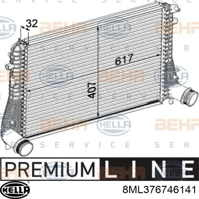 CI165000P Mahle Original Radiador de intercooler