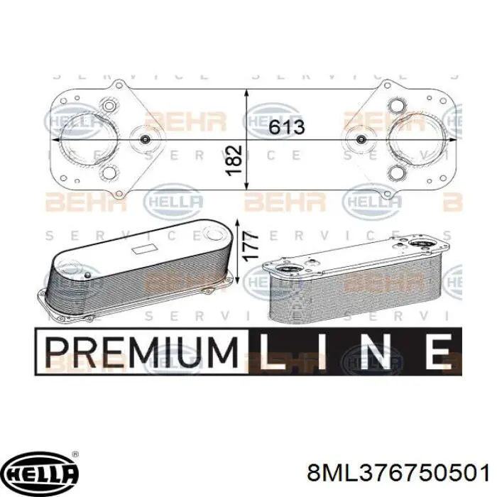 8ML376750501 HELLA Radiador de intercooler