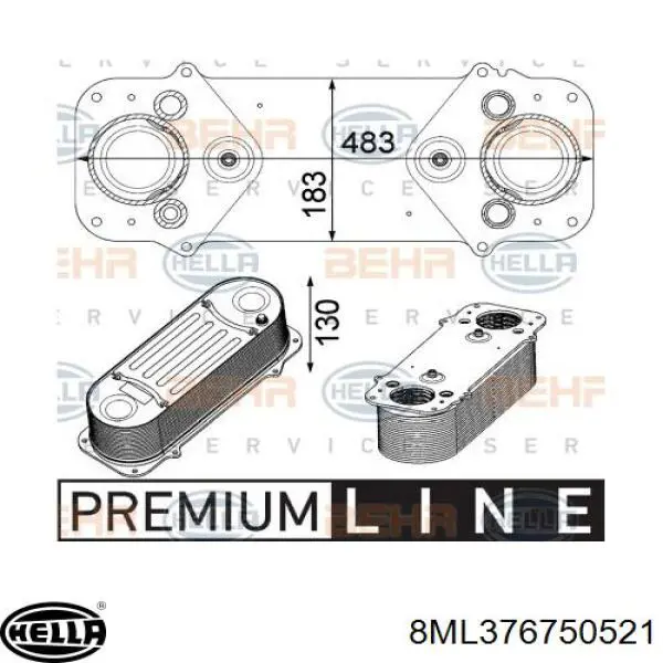 Comprar 8ML376750521 HELLA Turbo intercooler