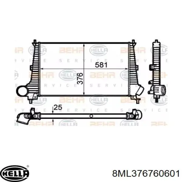 Radiador de aire de admisión General Motors 4726568 precio, desde 97,53 EUR