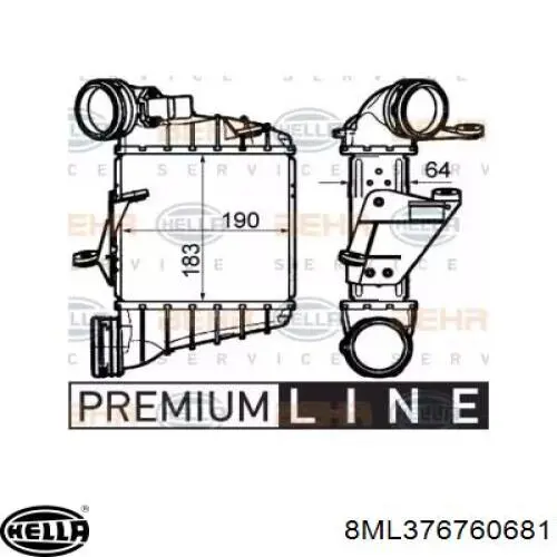 Intercooler 8ML376760681 HELLA