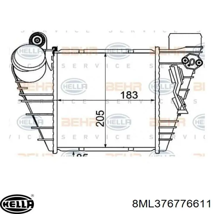 Intercooler 8D0145805B VAG
