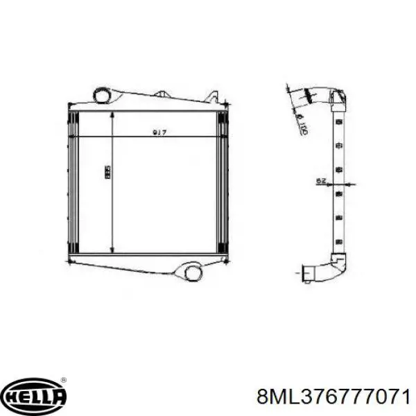 20758814 Volvo Radiador de intercooler