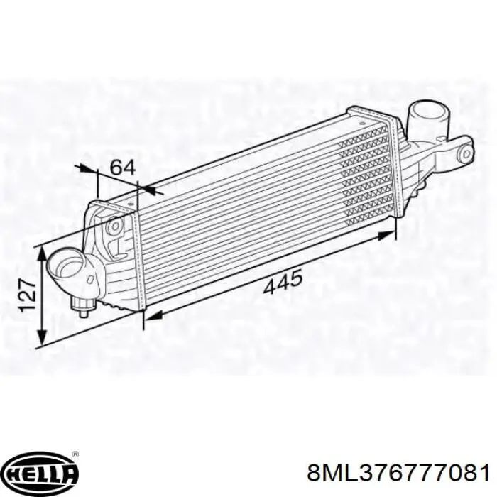 Intercooler 8ML376777081 HELLA