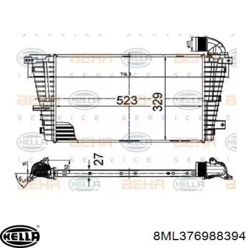 Radiador de aire de admisión Opel 6302075 precio, desde 68,24 EUR