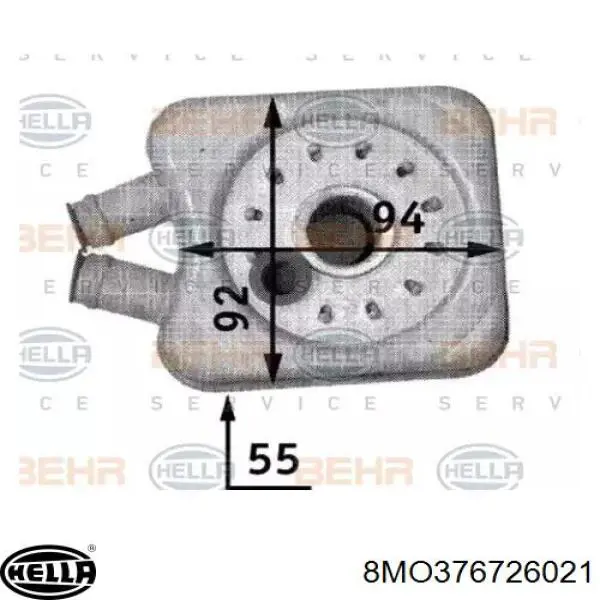 Radiador de aceite debajo del filtro 39058 Metalcaucho