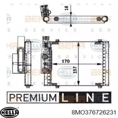 Comprar 8MO376726231 HELLA Radiador de refrigeración de la transmisión