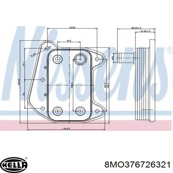 Radiador de aceite FP46B38AV FPS