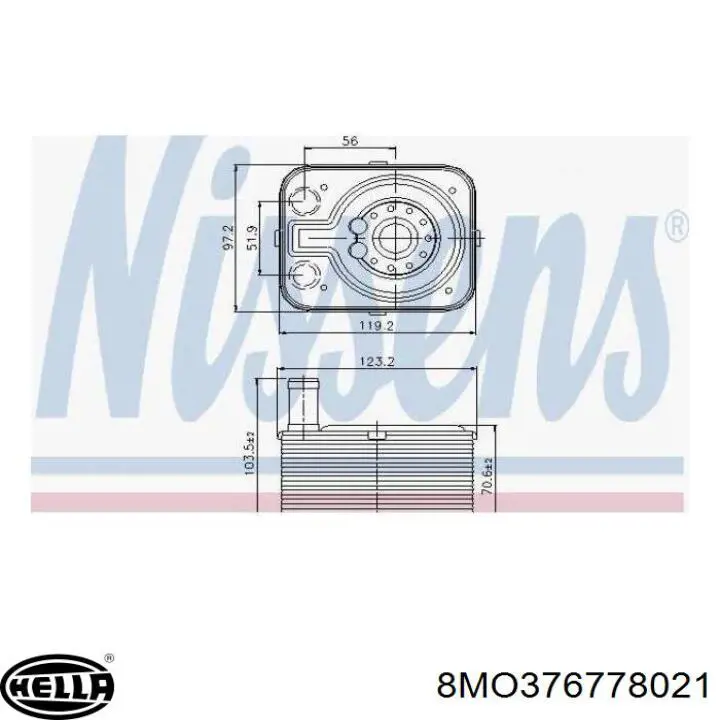 Comprar 95510702100 Porsche Radiador de aceite debajo del filtro