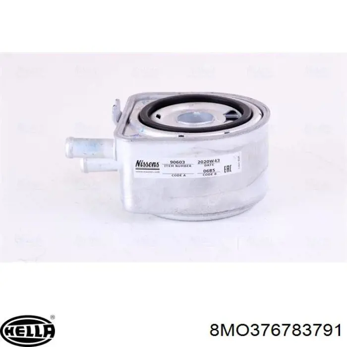1103H4 Peugeot/Citroen Radiador de aceite debajo del filtro