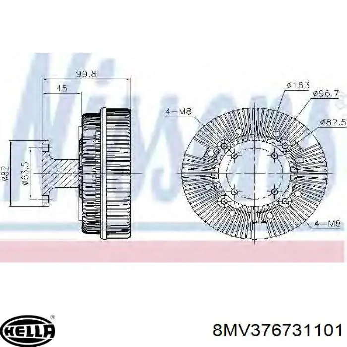 Embrague, ventilador de refrigeración Nissens 86054 precio, desde 419,67 EUR