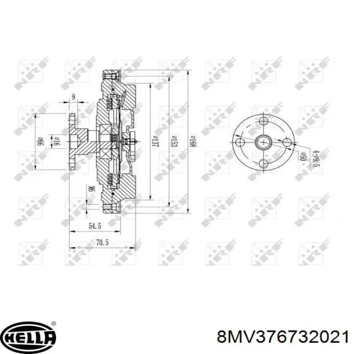 Comprar 8MV376732021 HELLA Embrague viscoso de ventilador