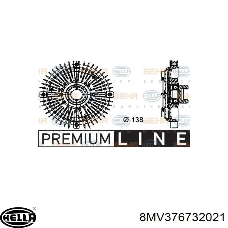 8MV376732021 HELLA Embrague viscoso