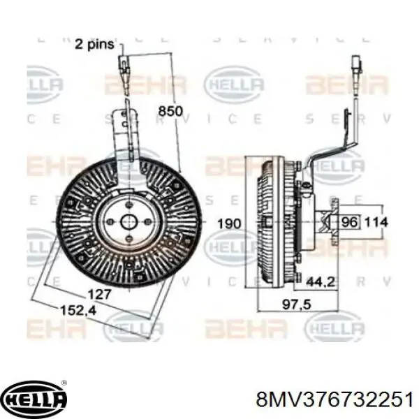 Comprar 8MV376732251 HELLA Embrague viscoso de ventilador