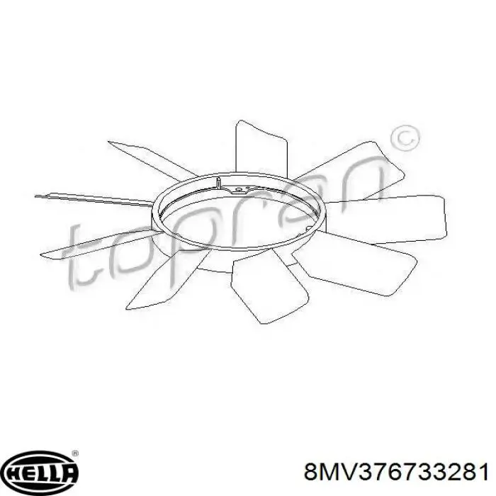 Ventilador del radiador 8MV376733281 HELLA