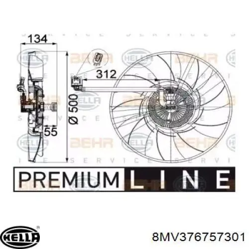 Ventilador de radiador HELLA 8MV376757301 precio, desde 282,79 EUR