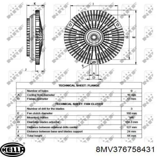 SV-6048 Polcar embrague, ventilador del radiador