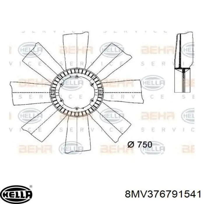 5001866205 Renault (RVI) rodete ventilador, refrigeración de motor