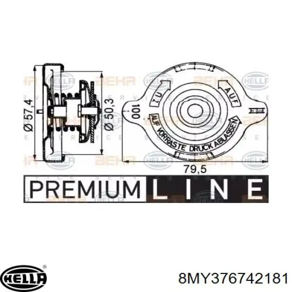 Tapa radiador 8MY376742181 HELLA