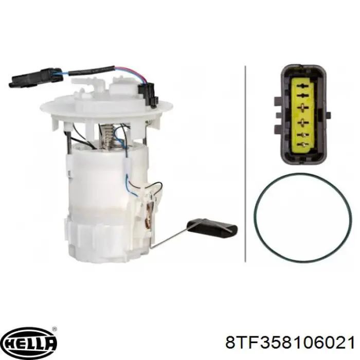 8TF358106021 HELLA Módulo de alimentación de combustible