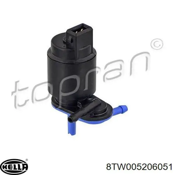 Bomba de agua limpiaparabrisas, delantera HELLA 8TW005206051 precio, desde 13,30 EUR
