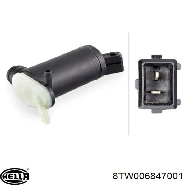 Bomba-motor de limpiaparabrisas delantero/trasero HELLA 8TW006847001 precio, desde 9,82 EUR