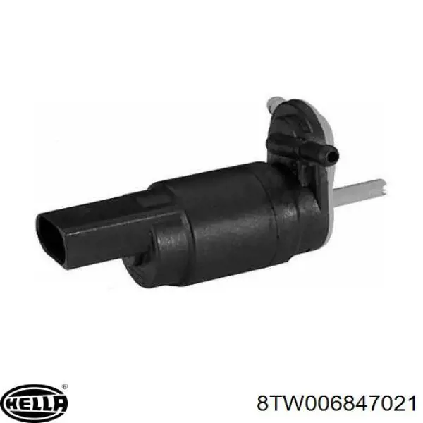 Bomba-motor de limpiaparabrisas delantero/trasero HELLA 8TW006847021