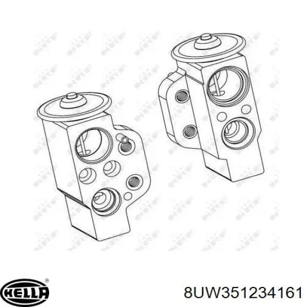 Válvula TRV del aire acondicionado 6RF820679 VAG