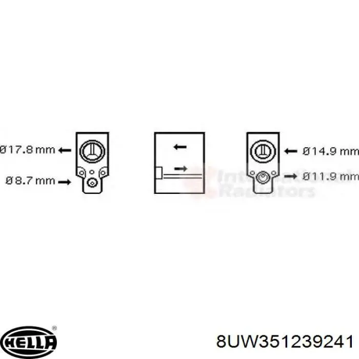 Válvula TRV del aire acondicionado 7701041340 Renault (RVI)