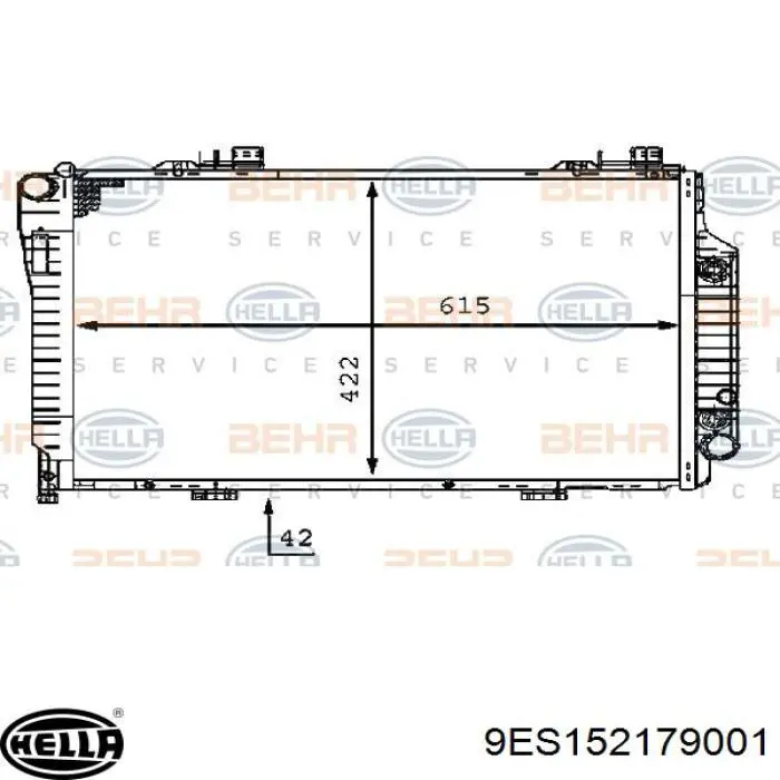 9ES152179001 HELLA cristal de faro izquierdo