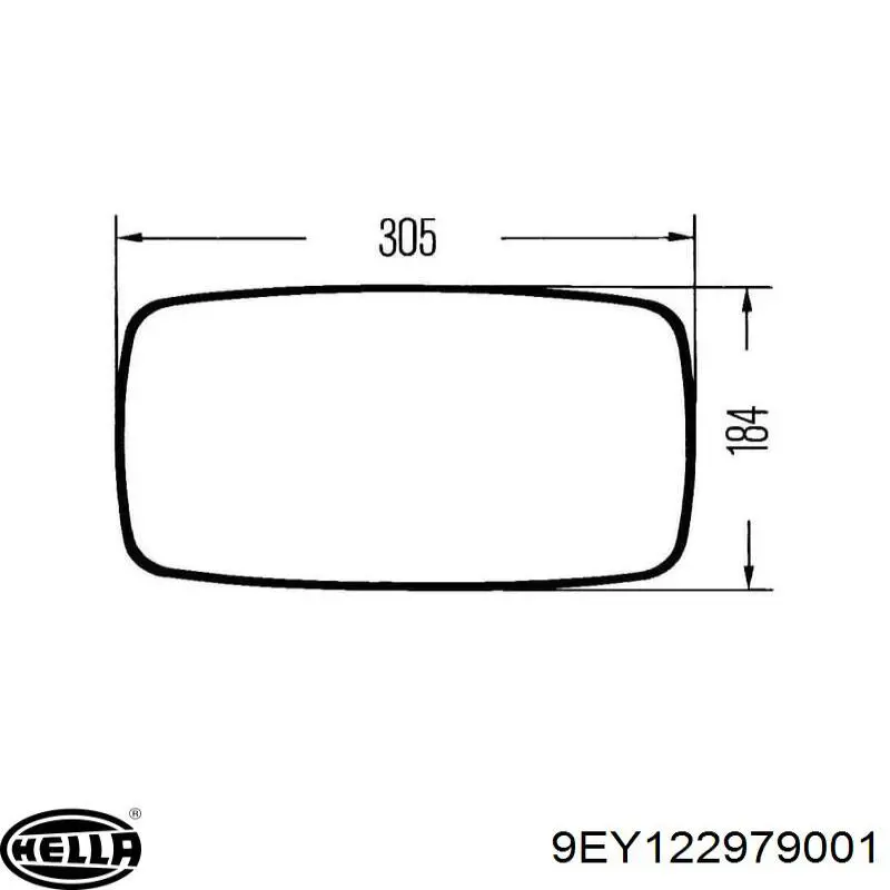 A0018119033 Mercedes elemento para espejo retrovisor