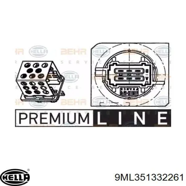 9ML 351 332-261 HELLA resitencia, ventilador habitáculo