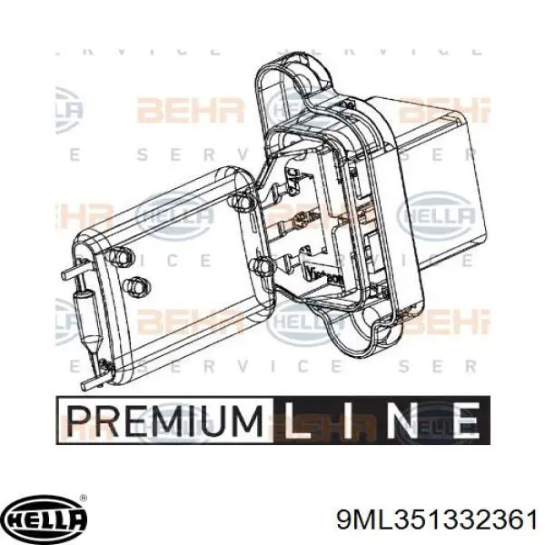 Resistencia de calefacción 9ML351332361 HELLA