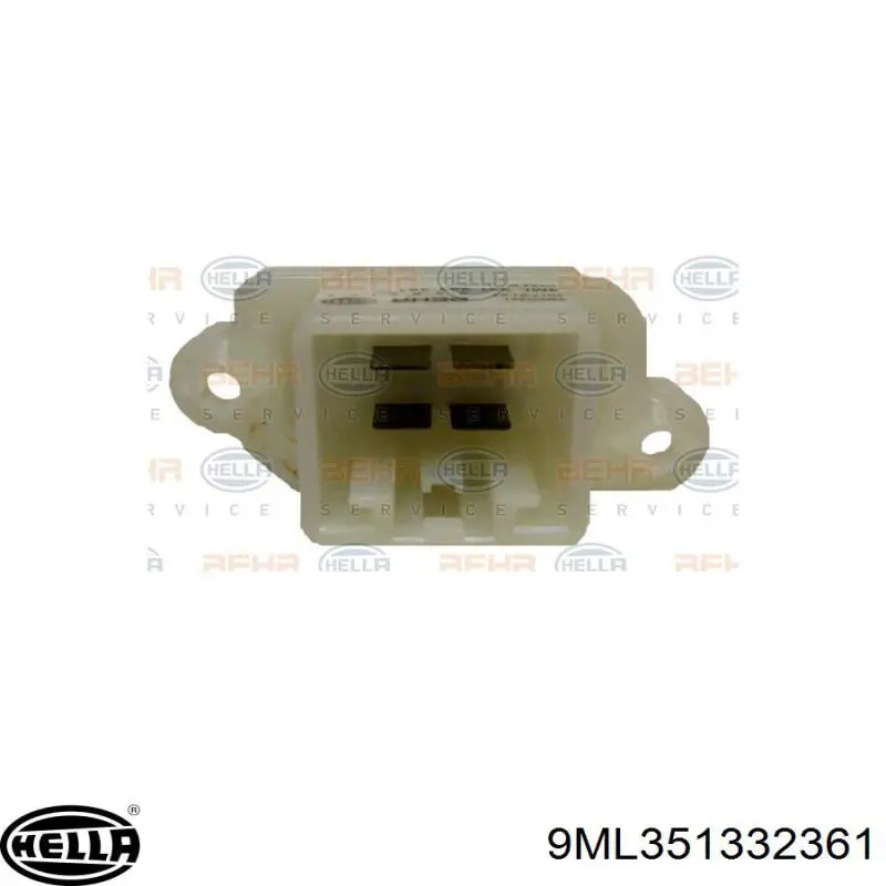 Resitencia, ventilador habitáculo HELLA 9ML351332361