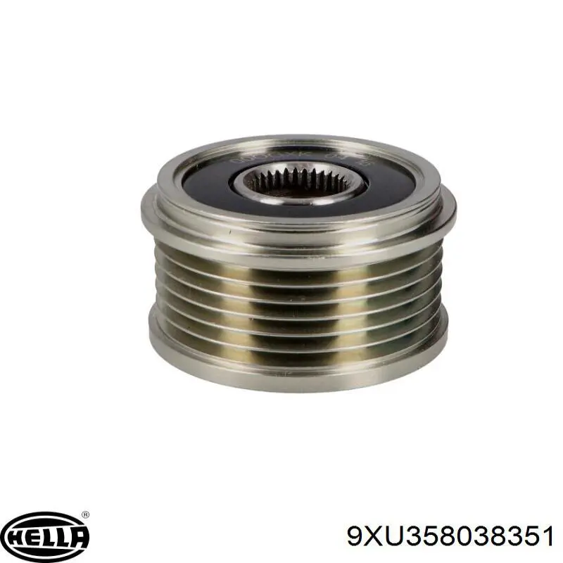 Polea de alternador HELLA 9XU358038351