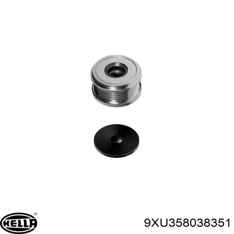 Polea alternador 9XU358038351 HELLA