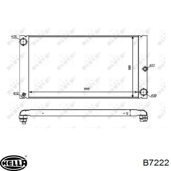 Água radiador HELLA B7222 precio, desde 121,97 EUR