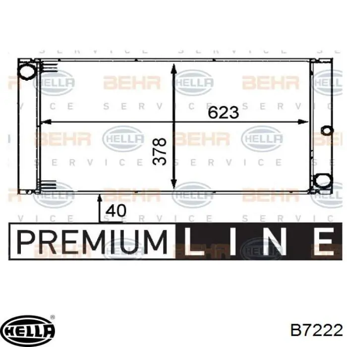 Radiador B7222 HELLA