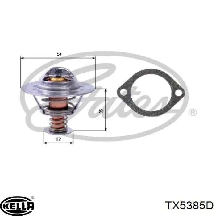 TX 53 85D HELLA termostato, refrigerante