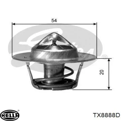 TX 88 88D HELLA termostato, refrigerante