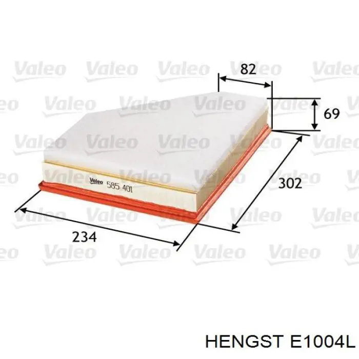 Filtro de aire E1004L Hengst
