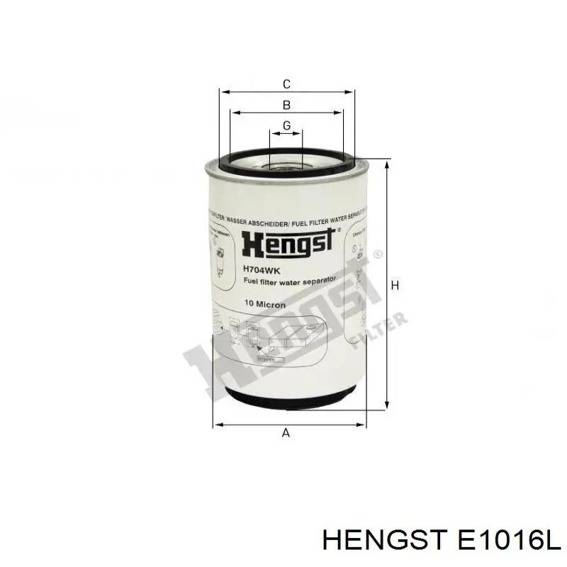 E1016L Hengst Filtro de aire de motor