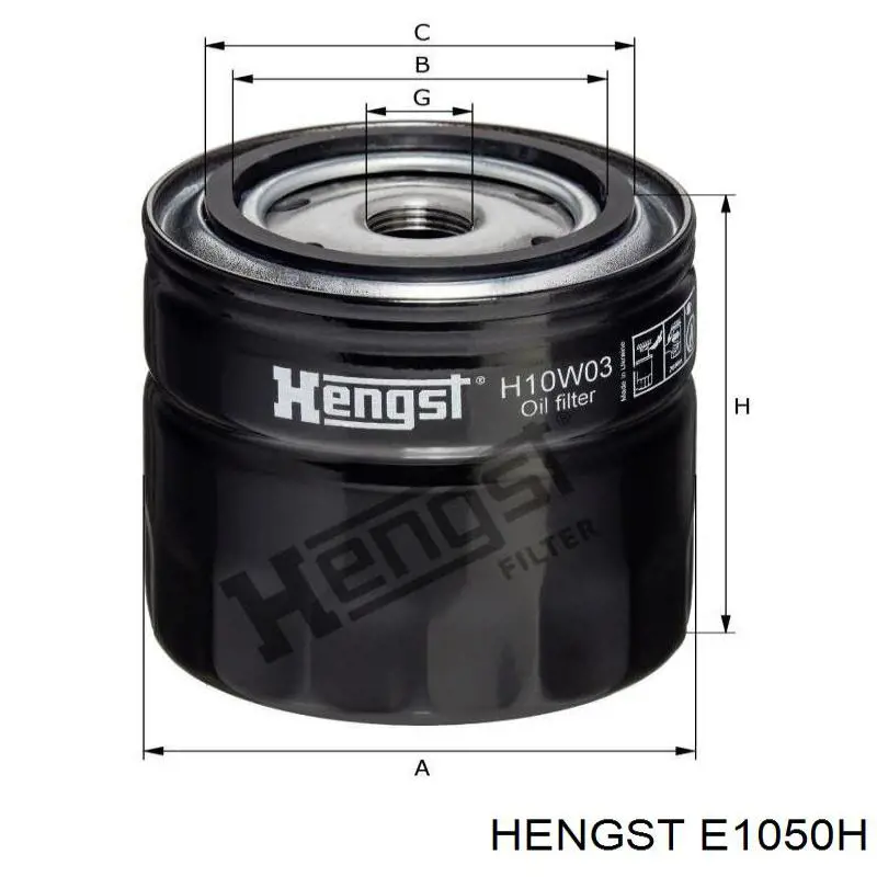 E1050H Hengst filtro de aceite