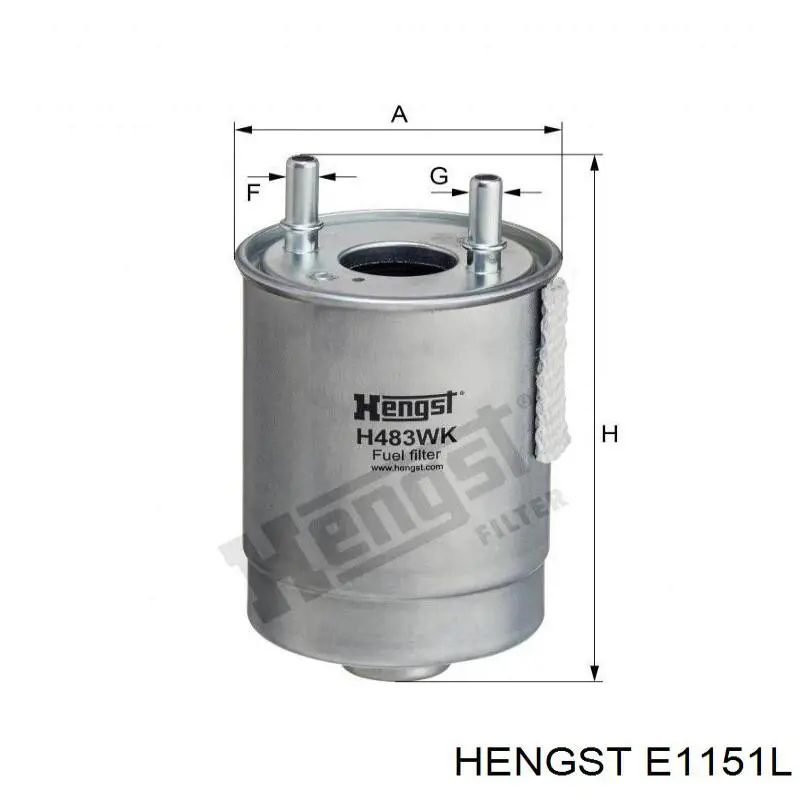 E1151L Hengst filtro de aire