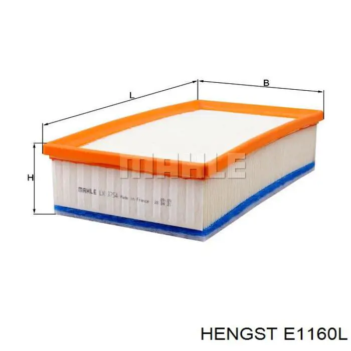 Filtro de aire E1160L Hengst