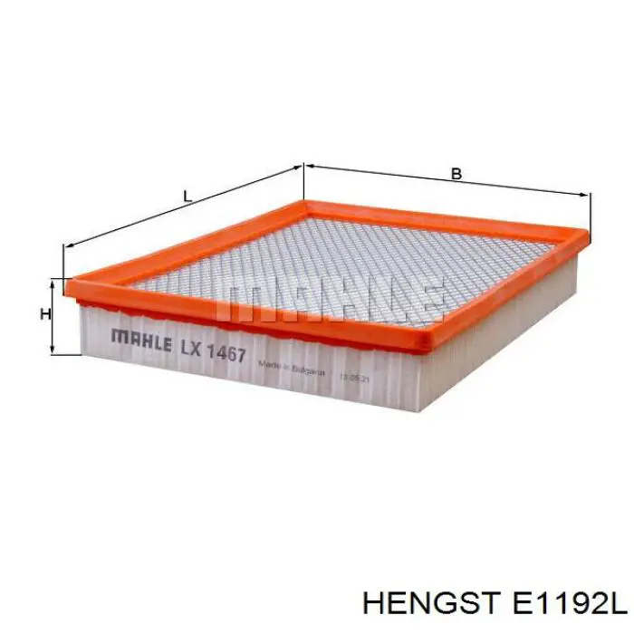 E1192L Hengst filtro de aire