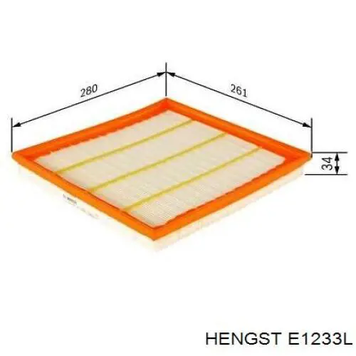 E1233L Hengst filtro de aire