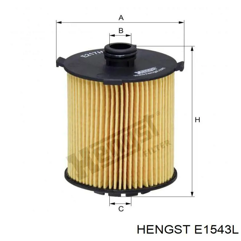 Filtro de aire E1543L Hengst