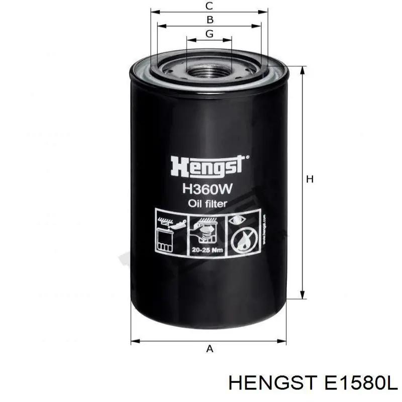 E1580L Hengst filtro de aire