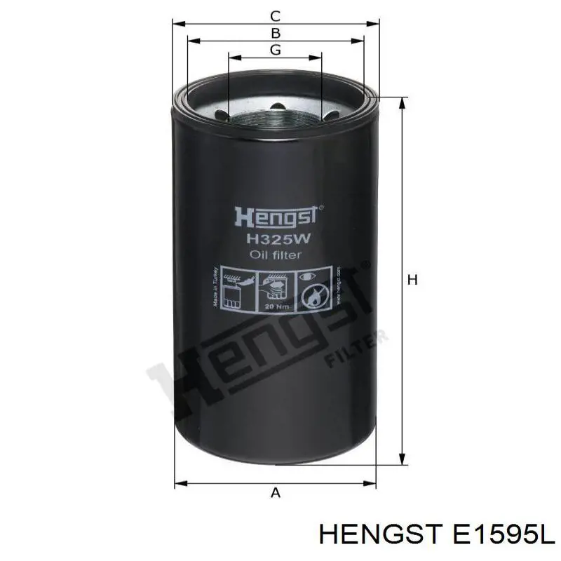 E1595L Hengst filtro de aire